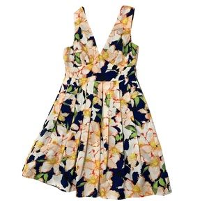 FINAL SALE J. Crew Factory Tropical Floral Print Sleeveless Lined Dress Size 4
